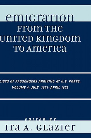 Carte Emigration from the United Kingdom to America Ira Glazier