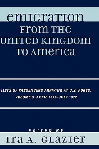 Libro Emigration from the United Kingdom to America Ira A. Glazier