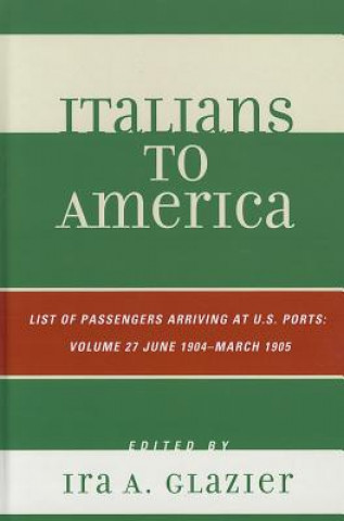 Livre Italians to America Ira A. Glazier