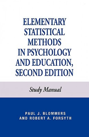 Kniha Elementary Statistical Methods in Psychology Robert A. Forsyth