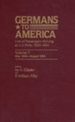 Kniha Germans to America, May 5, 1854-August 4, 1854 