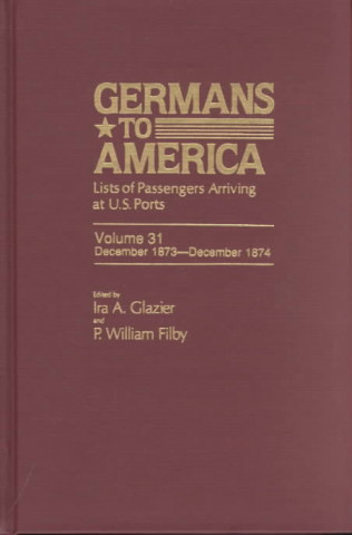 Książka Germans to America, Dec. 1, 1873-Dec. 29, 1874 