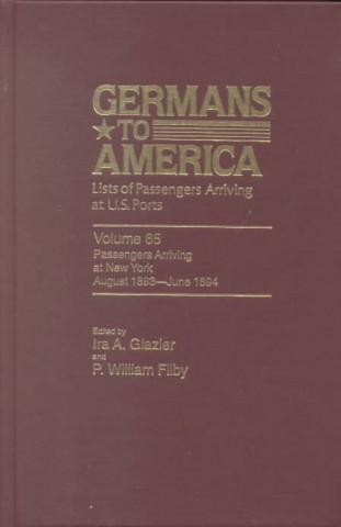 Kniha Germans to America, Aug. 1, 1893- June 30,1894 