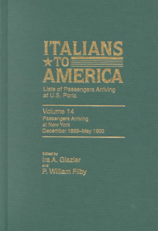 Livre Italians to America William P. Filby