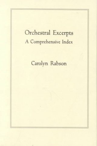 Buch Orchestral Excerpts Carolyn Rabson