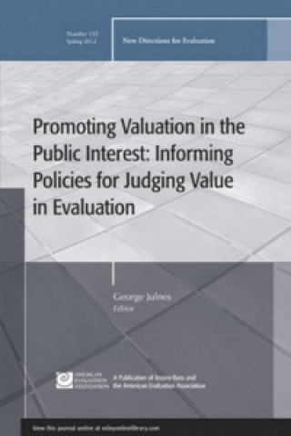 Könyv Promoting Value in the Public Interest: Informing Policies for Judging Value in Evaluation Ev