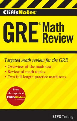 Könyv CliffsNotes GRE Math Review BTPS Testing