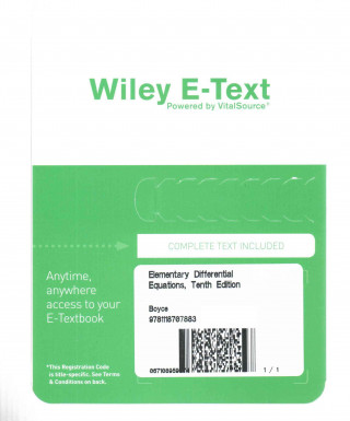 Knjiga Elementary Differential Equations William E. Boyce