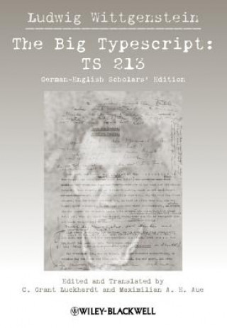 Carte Big Typescript - TS 213 German English Scholars' Edition Ludwig Wittgenstein