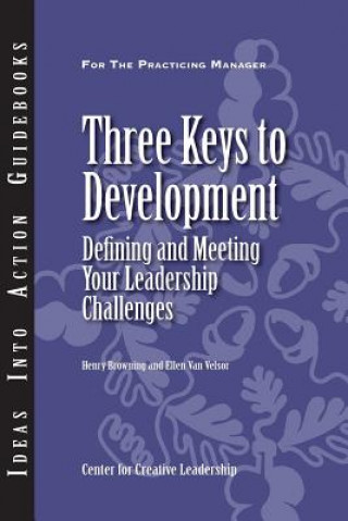 Book Three Keys to Development Center for Creative Leadership (CCL)