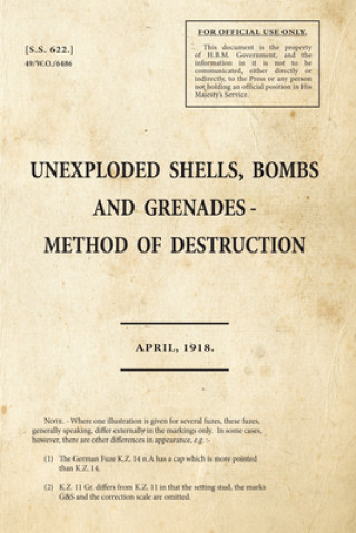 Carte Unexploded Shells, Bombs and Grenades Method of Destruction War Office