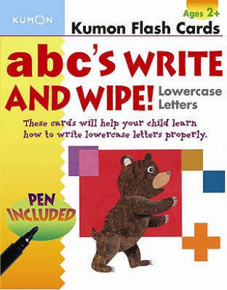 Kniha ABC's Lowercase Write and Wipe Flash Cards Kumon