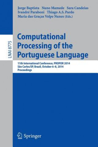 Książka Computational Processing of the Portuguese Language Jorge Baptista