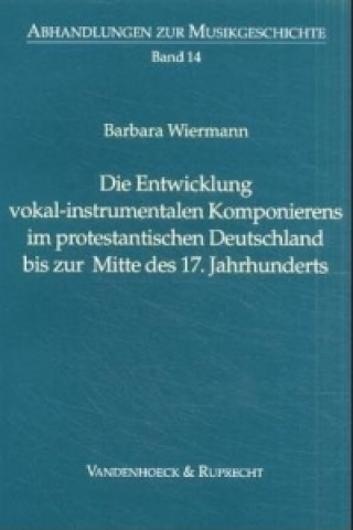 Carte Abhandlungen zur Musikgeschichte. Barbara Wiermann