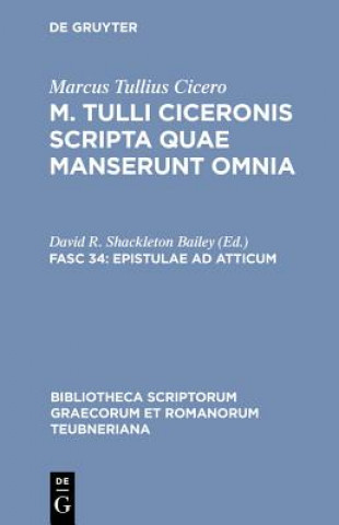 Könyv Epistulae AD Atticum, Vol. I CB Cicero