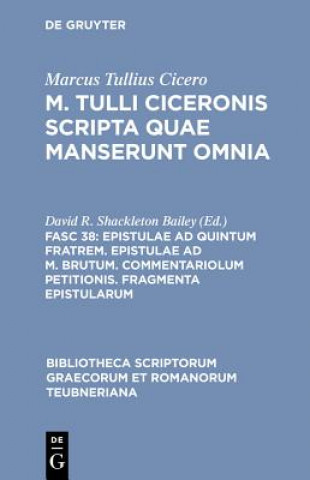 Carte Epistulae AD Quintum Fratrem, CB Cicero