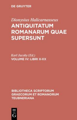 Könyv Antiquitatum Romanarum, Vol. CB Dionysius Halicarnasseus