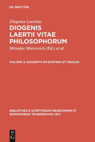 Kniha Vitarum Philosophorum Libri, CB Diogenes Laertius
