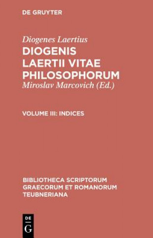Könyv Diogenes Laertius: Vitarum CB GARTNER
