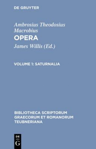 Könyv Opera, Vol. I CB Macrobius/Willis