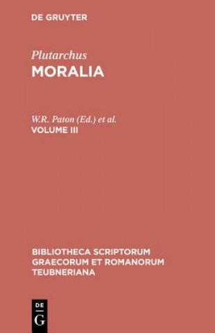 Könyv Plutarchus, Moralia CB PATON