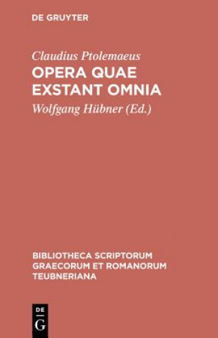 Knjiga Opera Quae Exstant Omnia, Vol CB Ptolemaeus