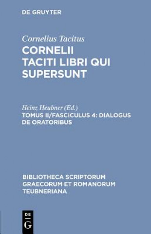 Kniha Libri Qui Supersunt, Tom. II, Pb Tacitus/Heubner