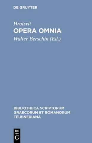 Könyv Opera Omnia CB Hrotsvit/Berschin