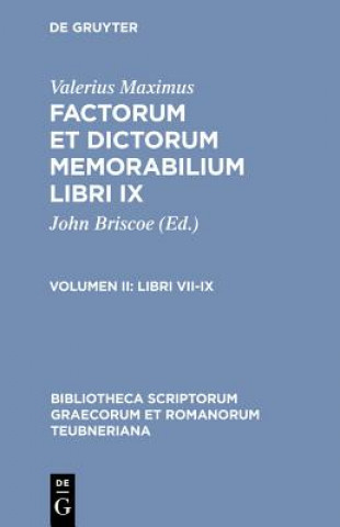 Książka Factorum Et Dictorum Memorabi CB Valerius Maximus