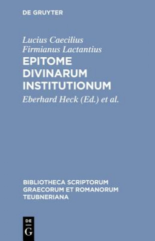 Kniha Epitome Divinarum Institution Pb Lactantius
