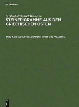 Livre Steinepigramme Aus Dem Griech CB Merkelback/Stauber