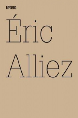 Kniha Eric Alliez Eric Alliez