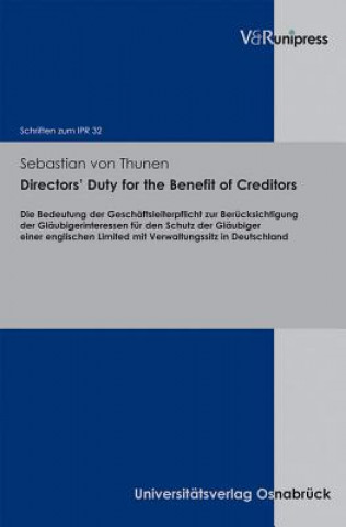 Könyv Directors' Duty for the Benefit of Creditors Sebastian von Thunen