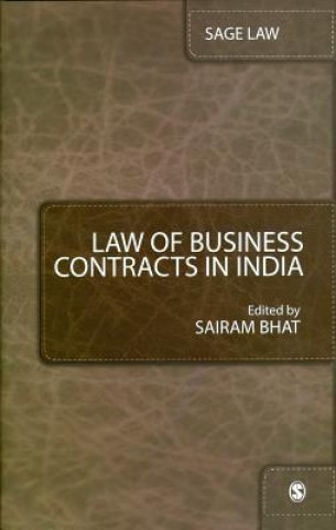 Kniha Law of Business Contracts in India Sage Publications Pvt Ltd