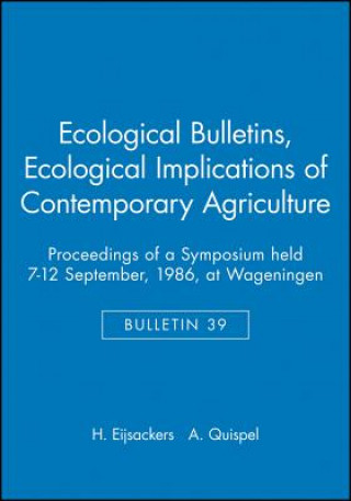 Kniha Ecological Implications of Contemporary Agriculture Eijsackers