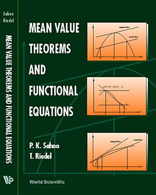 Buch Mean Value Theorems And Functional Equations P.K. Sahoo