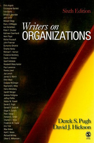 Kniha Writers on Organizations Derek Salman Pugh