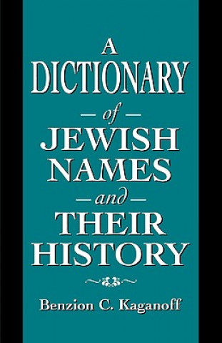 Carte Dictionary of Jewish Names and Their History Benzion C. Kaganoff