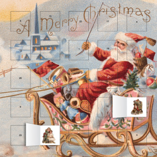 Kalendár/Diár Santa's Sleigh advent calendar (with stickers) 