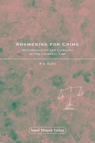 Könyv Answering for Crime Antony Duff