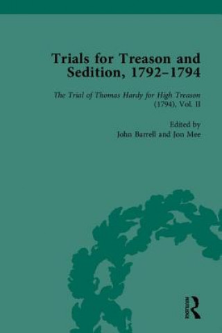 Knjiga Trials for Treason and Sedition, 1792-1794, Part I John Barrell