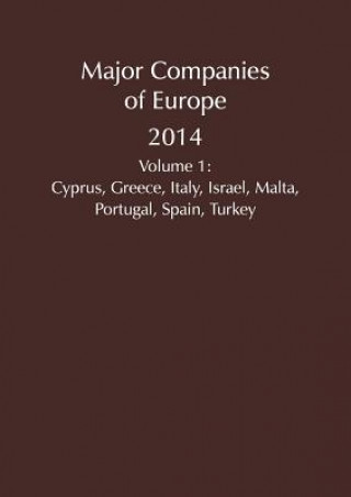 Knjiga Major Companies of Europe 2014 Graham &. Whiteside