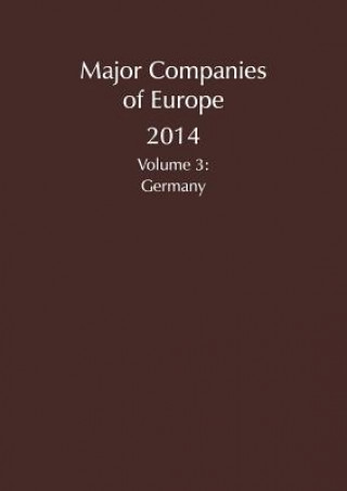 Knjiga Major Companies of Europe 2014 Graham &. Whiteside