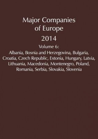 Könyv Major Companies of Europe 2014 Graham &. Whiteside