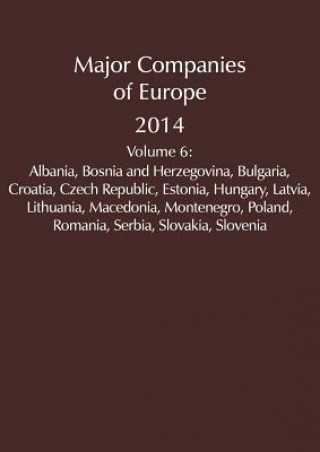 Knjiga Major Companies of Europe 2014 Graham &. Whiteside