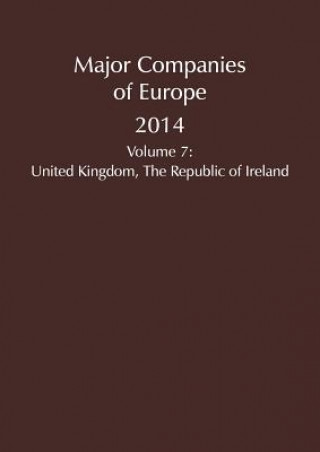 Knjiga Major Companies of Europe 2014 Graham &. Whiteside