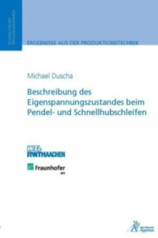 Kniha Beschreibung des Eigenspannungszustandes beim Pendel- und Schnellhubschleifen Michael Duscha