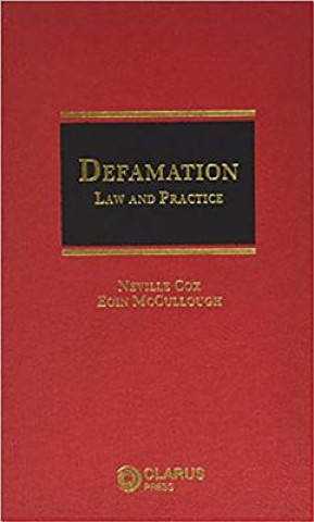 Kniha Defamation Neville Cox