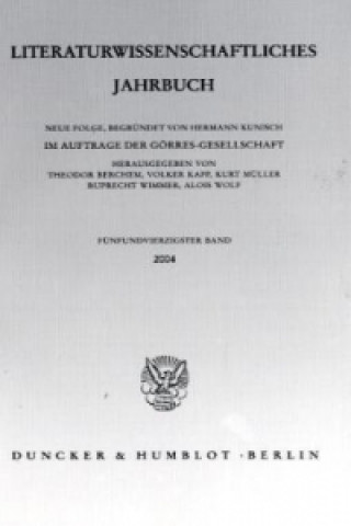 Könyv Literaturwissenschaftliches Jahrbuch.. Bd. 45 Theodor Berchem