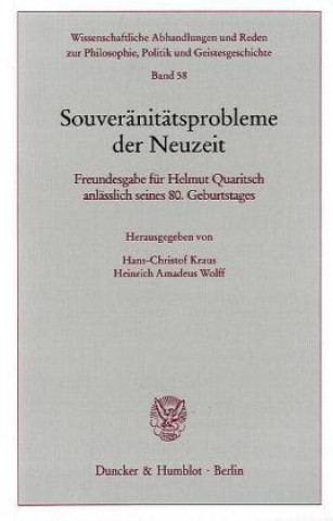 Knjiga Souveränitätsprobleme der Neuzeit Hans-Christof Kraus